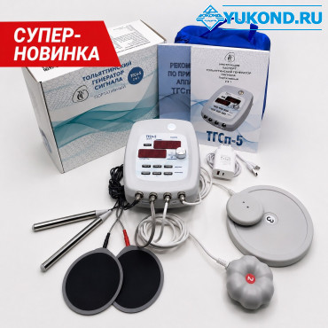 Аппарат ТГСп-5 (2 в 1) Антипаразит + Синус с катушкой Мишина №3 и Катушки Тор-2 + плоские электроды (ножные)